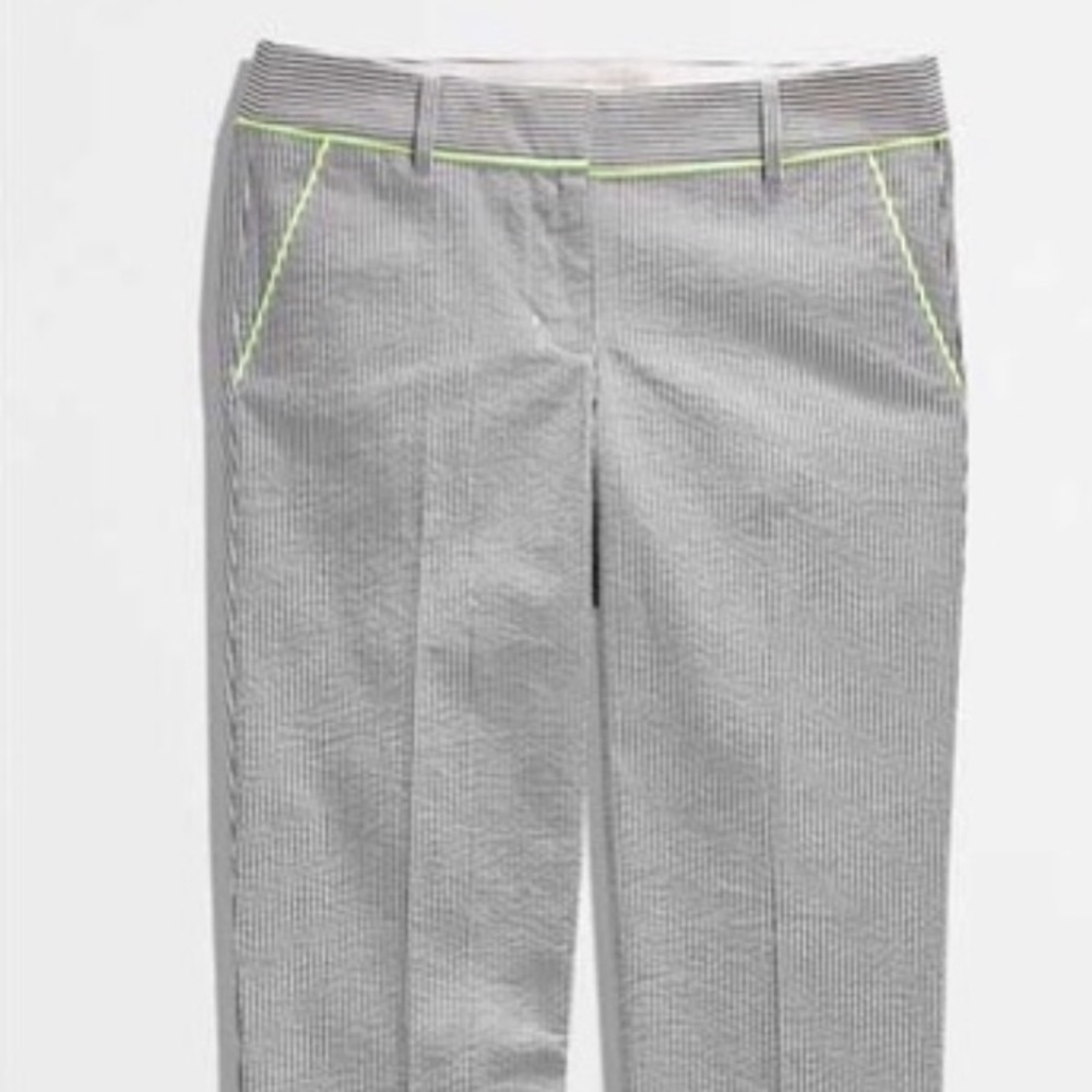 J. Crew seersucker cropped pant size 2